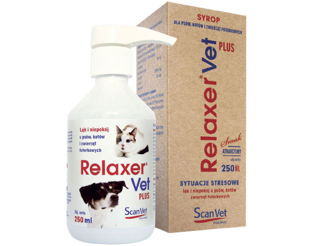Relaxer® Vet Plus –  smakowity syrop dla psów, kotów i zwierząt futerkowych