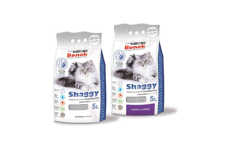 Super Benek SHAGGY – żwirek dla kotów długowłosych