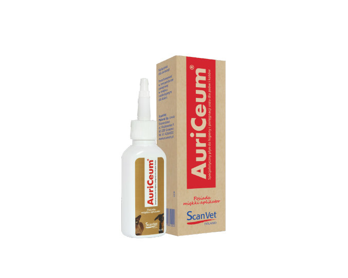 Auriceum, 50 ml − preparat do higieny i pielęgnacji uszu u psów i kotów − nowość od firmy ScanVet