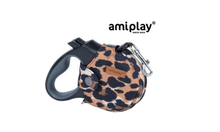 Firma amiplay przedstawia: Smycz automatyczna Infini z obudową Safari