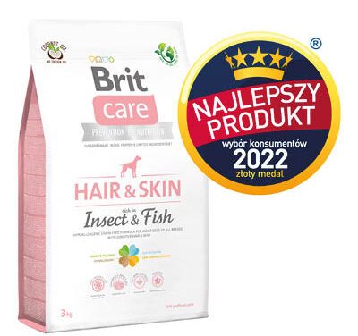 Karma Brit Care Hair & Skin Insect & Fish dla psów najlepszym produktem roku 2022!