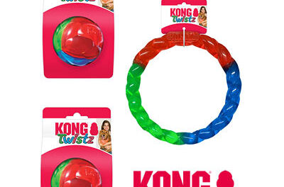 KONG Twistz – mocne, kolorowe zabawki