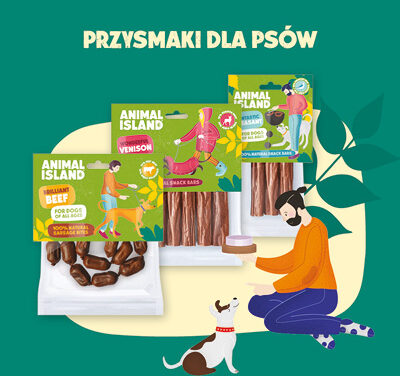 Animal Island naturalne kabanosy i kiełbaski dla psów w każdym wieku