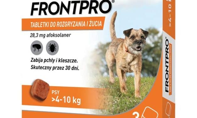 FRONTPRO® – SMACZNA I ŁATWA W PODANIU TABLETKADO ROZGRYZANIA I ŻUCIA od producenta marki FRONTLINE®!