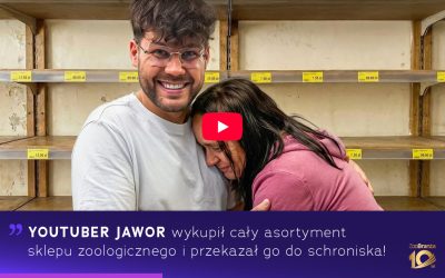 YouTuber Jawor wykupił cały asortyment sklepu zoologicznego i przekazał go do schroniska